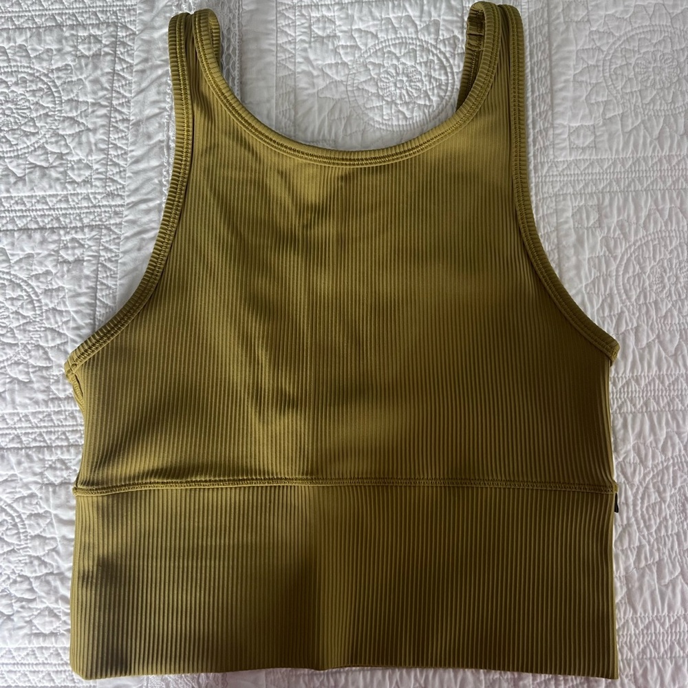 Lululemon Mustard Ribbed Crop Top